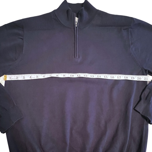 Cutter & Buck Quarter Zip Pullover Long Sleeve Sweater Navy Blue Medium MCS07544 - Picture 9 of 14